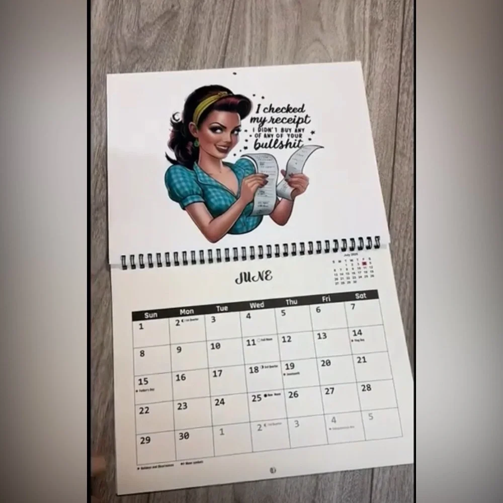 Vintage Household Themed Paper Calendar